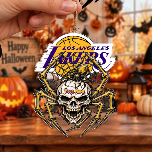 SPECIAL EDITION - NEW CUSTOMIZED NBA09 LLA LOS ANGELES LAKERS HALLOWEEN ACRYLIC ORNAMENT