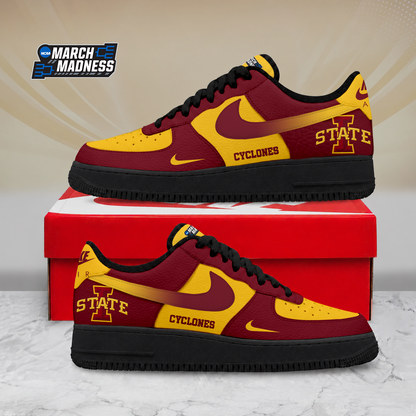 ELITE EDITION - NEW CUSTOMIZED NCAA MAM10 ISC IOWA STATE CYCLONES AF1 SHOES