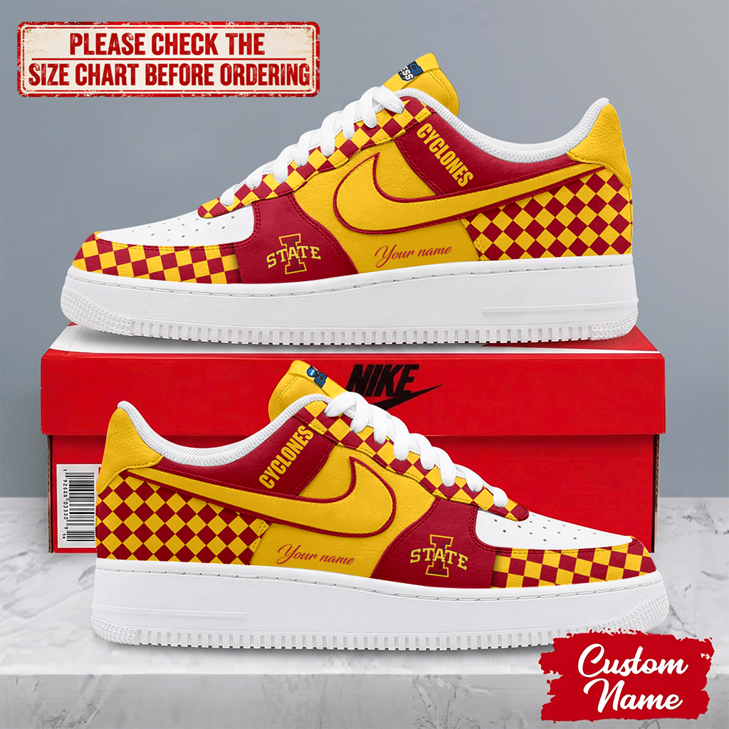 MEGA SALE - NEW CUSTOMIZED NCAA MAM10 ISC IOWA STATE CYCLONES AF1 SHOES