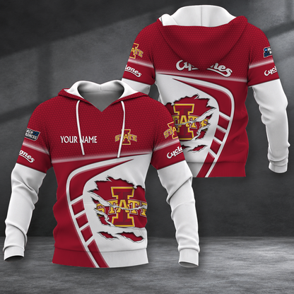 FINAL SALE - NEW CUSTOMIZED NCAA MAM10 ISC IOWA STATE CYCLONES T-SHIRT, POLO SHIRT, ZIP POLO SHIRT, SWEATSHIRT, HOODIE & ZIP HOODIE