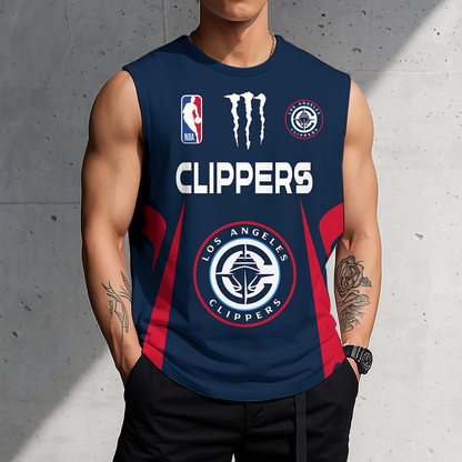 VIRAL EDITION - NEW CUSTOMIZED LCL LOS ANGELES CLIPPERS MEN'S GYM SHIRT - NBA10