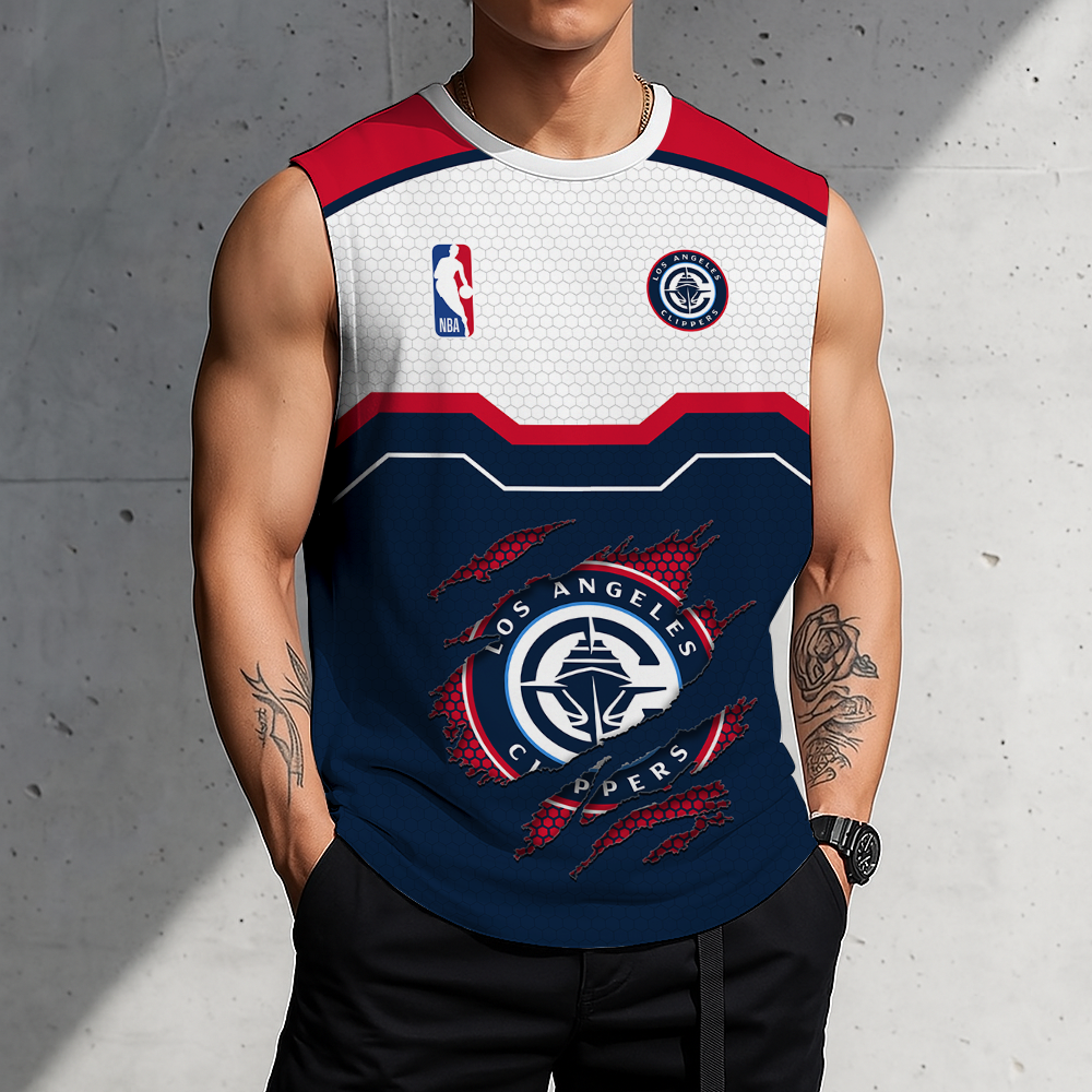 [LIMITED EDITION] NEW CUSTOMIZED NBA10 LCL LOS ANGELES CLIPPERS MEN'S TANK TOP