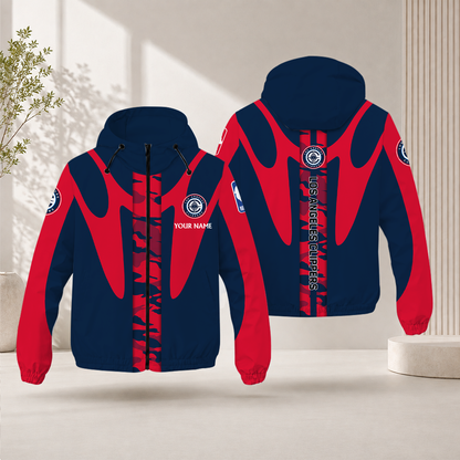 SPECIAL EDITION - NEW CUSTOMIZED NBA10 LCL LOS ANGELES CLIPPERS WINDBREAKER JACKET