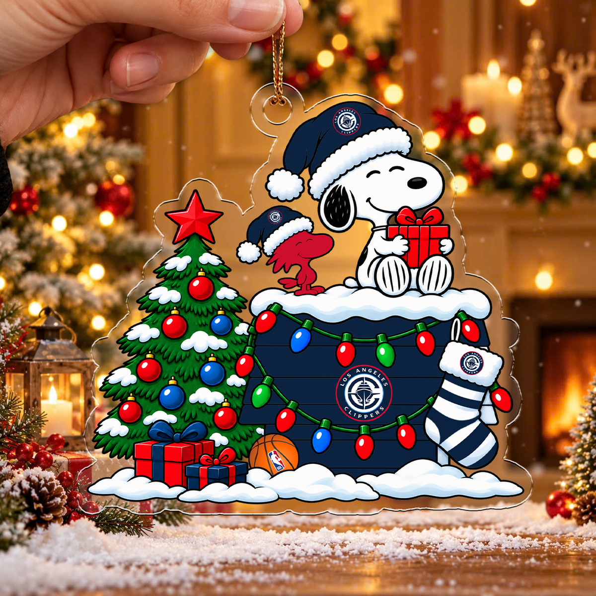 [HOT DEAL] NEW CUSTOMIZED NBA10 LCL LOS ANGELES CLIPPERS CHRISTMAS ACRYLIC ORNAMENT