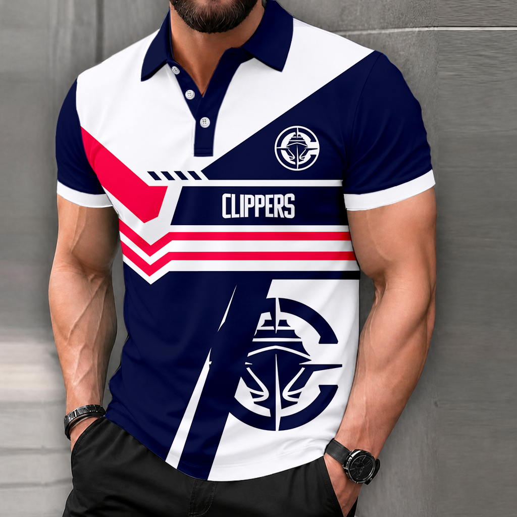 LIMITED DROP - NEW CUSTOMIZED NBA10 LCL LOS ANGELES CLIPPERS POLO SHIRT, ZIP POLO SHIRT & T-SHIRTS