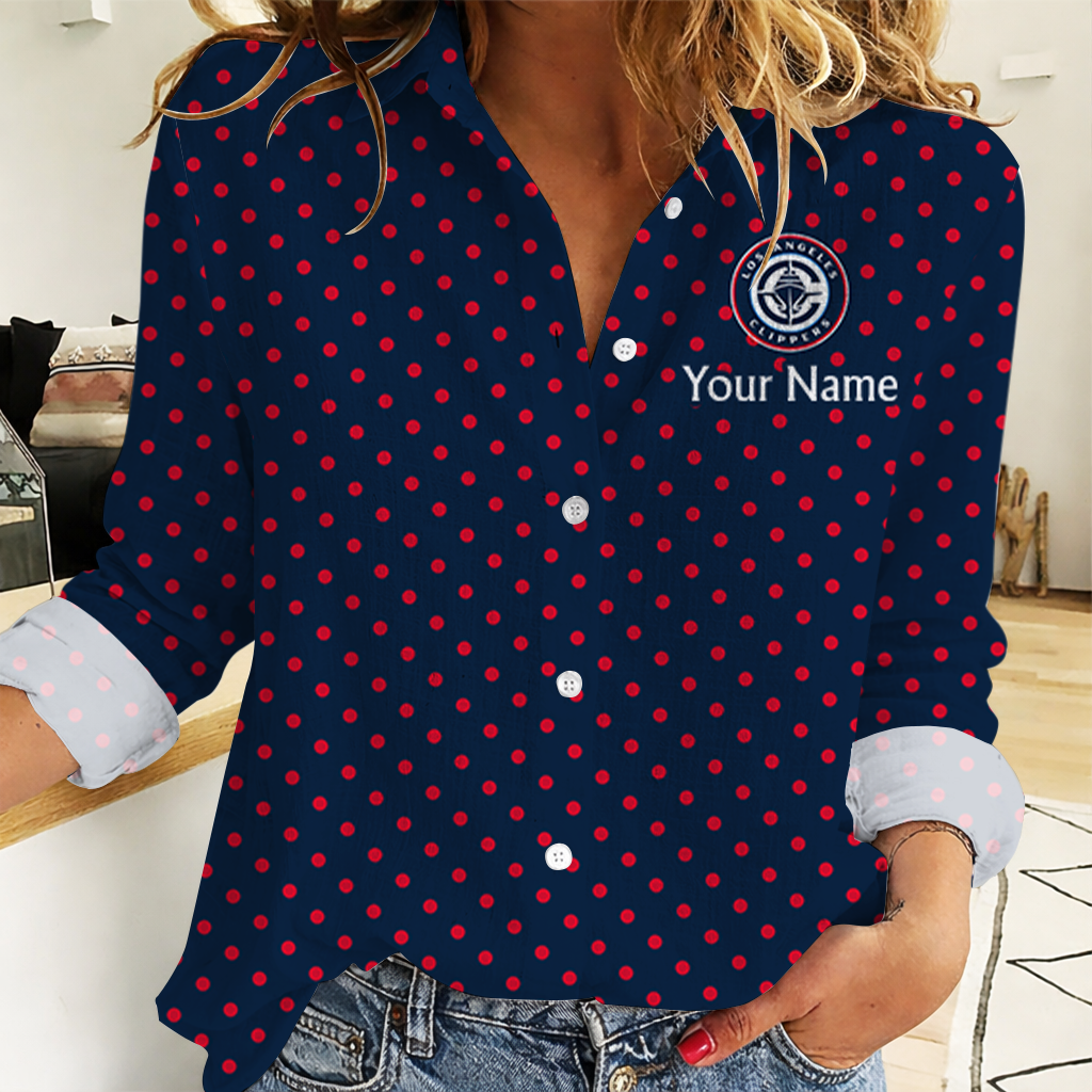 SPECIAL EDITION - NEW CUSTOMIZED NBA10 LCL LOS ANGELES CLIPPERS WOMEN CASUAL SHIRT FOR FAN