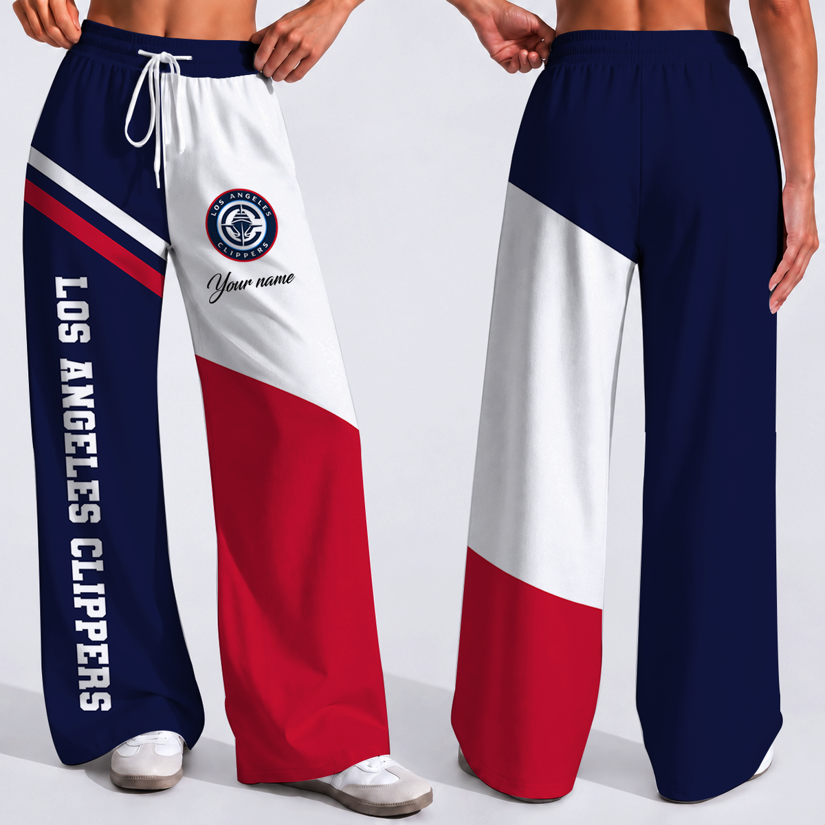 SPECIAL EDITION - NEW CUSTOMIZED NBA10 LCL LOS ANGELES CLIPPERS WOMEN'S WIDE LEG PANTS