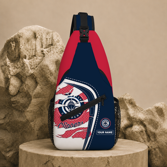HOT DEAL - NEW CUSTOMIZED LCL LOS ANGELES CLIPPERS SLING BAG - NBA10