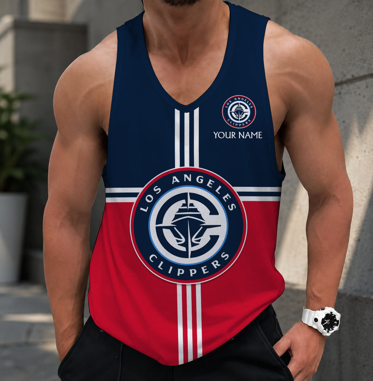 VIRAL EDITION - NEW CUSTOMIZED LCL LOS ANGELES CLIPPERS MEN'S TANK TOP - NBA10