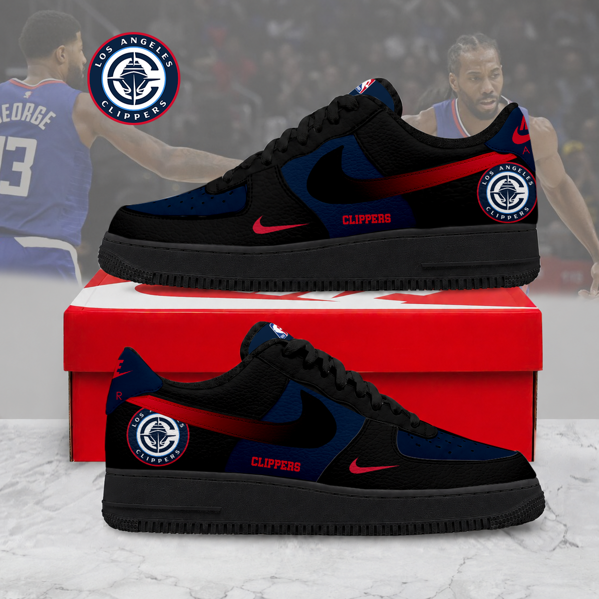 HOT DEAL - NEW CUSTOMIZED NBA10 LCL LOS ANGELES CLIPPERS AF1 SNEAKERS