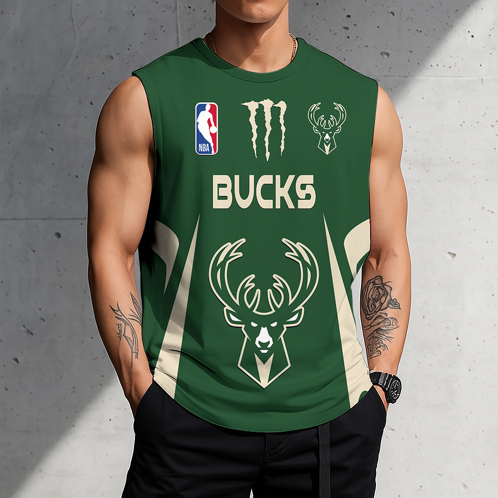 VIRAL EDITION - NEW CUSTOMIZED MBU MILWAUKEE BUCKS MEN'S GYM SHIRT - NBA11
