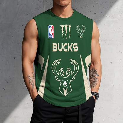 VIRAL EDITION - NEW CUSTOMIZED MBU MILWAUKEE BUCKS MEN'S GYM SHIRT - NBA11