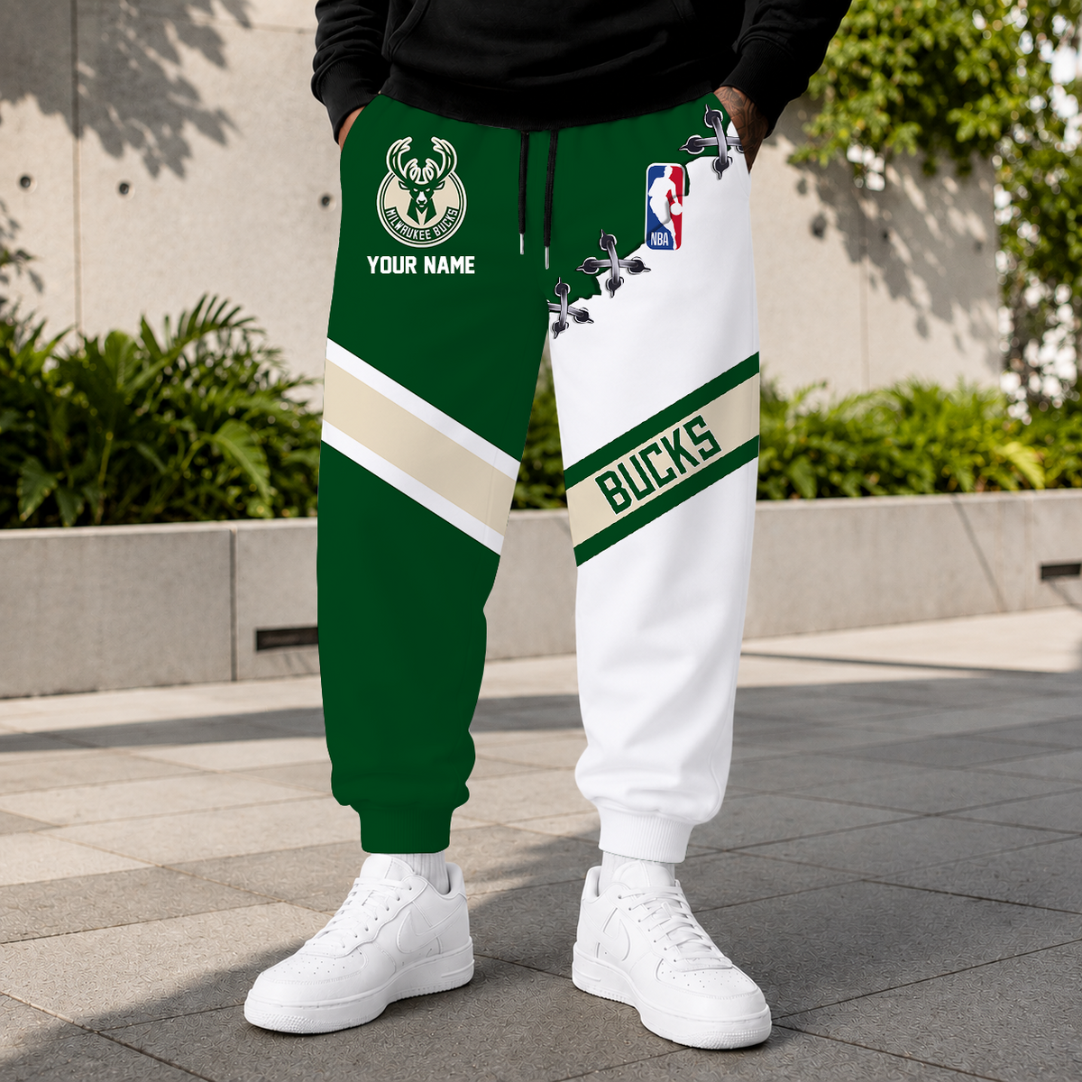 LIMITED EDITION - NEW CUSTOMIZED NBA11 MBU MILWAUKEE BUCKS SWEATPANTS