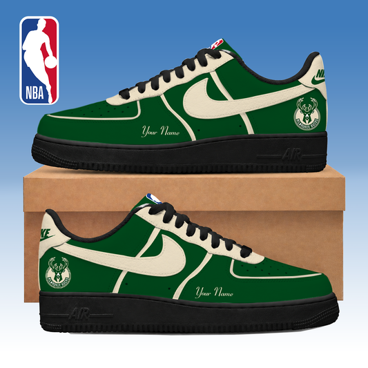 LIMITED DROP - NEW CUSTOMIZED MBU MILWAUKEE BUCKS AF1 SNEAKERS - NBA11