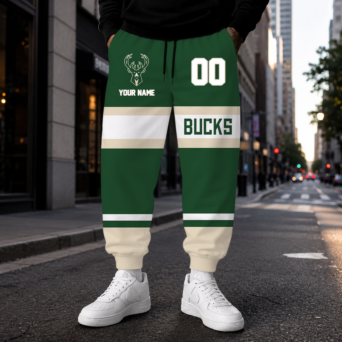 [HOT DEAL] NEW CUSTOMIZED NBA11 MBU MILWAUKEE BUCKS SWEATPANTS