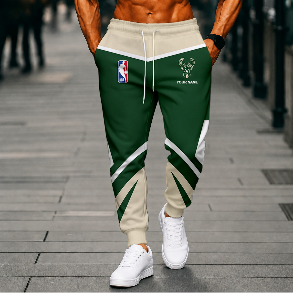SPECIAL EDITION - NEW CUSTOMIZED NBA11 MBU MILWAUKEE BUCKS SWEATPANTS