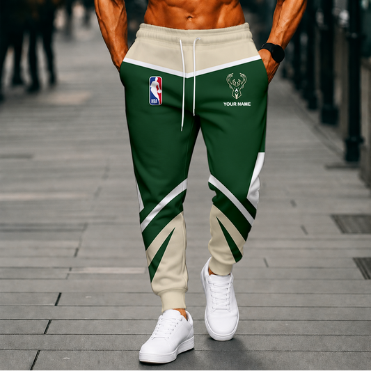 SPECIAL EDITION - NEW CUSTOMIZED NBA11 MBU MILWAUKEE BUCKS SWEATPANTS