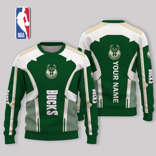 VIRAL EDITION - NEW CUSTOMIZED MBU MILWAUKEE BUCKS UGLY SWEATER - NBA11