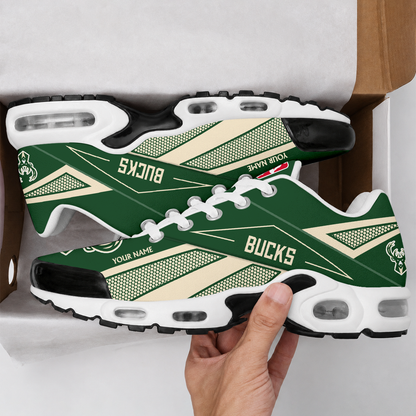 VIRAL EDITION - NEW CUSTOMIZED NBA11 MBU MILWAUKEE BUCKS AIR MAX PLUS SNEAKERS