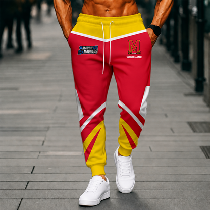 VIRAL EDITION - NEW CUSTOMIZED NCAA MAM11 MLT MARYLAND TERRAPINS SWEATPANTS