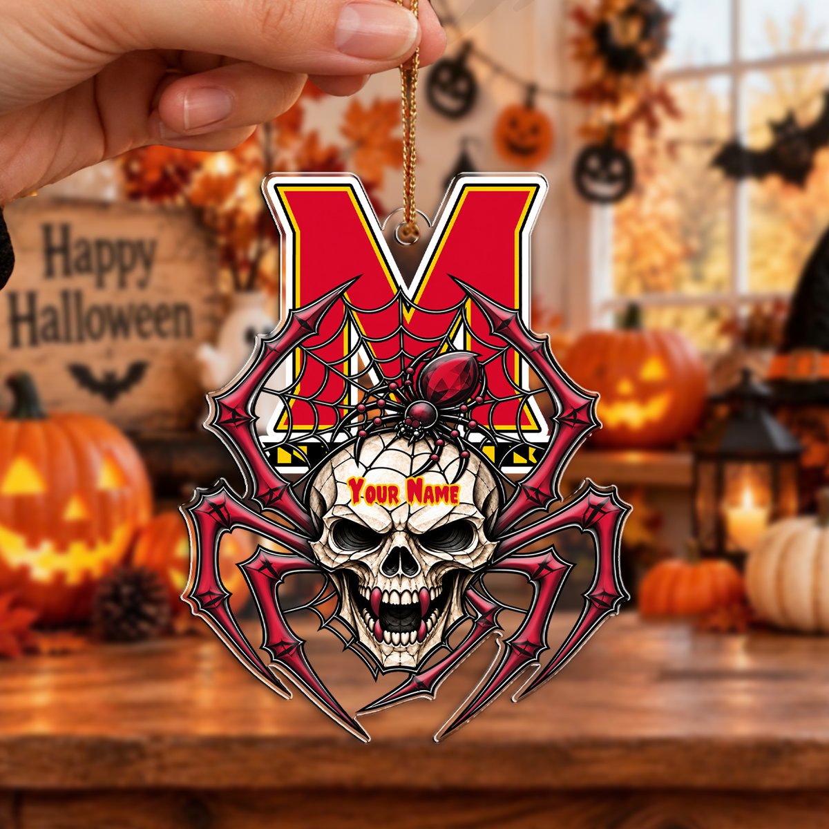 HOT DEAL - NEW CUSTOMIZED NCAA MAM11 MLT MARYLAND TERRAPINS HALLOWEEN ACRYLIC ORNAMENT