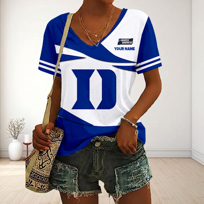 SPECIAL EDITON - NEW CUSTOMIZED MAM NCAA12 DLD DL DEVILS V-NECK FEMALE SHIRT