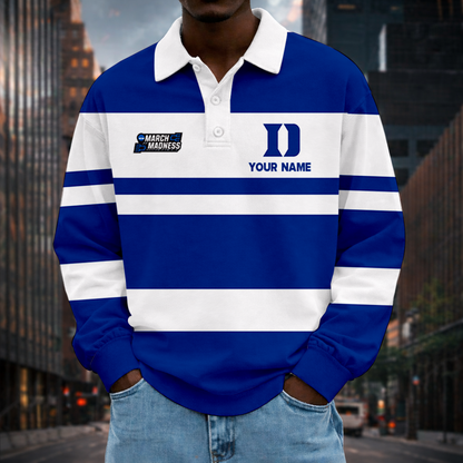VIRAL EDITION - NEW CUSTOMIZED MAM NCAA12 DLD DL DEVILS UNISEX LONG SLEEVE POLO