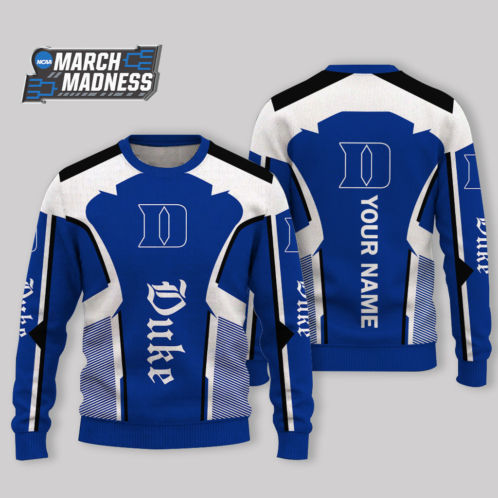 HOT DEAL - NEW CUSTOMIZED NCAA MAM12 DLD DUKE BLUE DEVILS UGLY SWEATER
