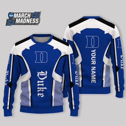 HOT DEAL - NEW CUSTOMIZED NCAA MAM12 DLD DUKE BLUE DEVILS UGLY SWEATER