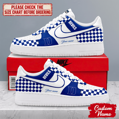 MEGA SALE - NEW CUSTOMIZED NCAA MAM12 DLD DUKE BLUE DEVILS AF1 SHOES