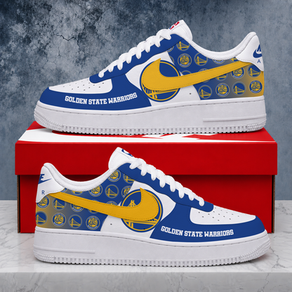 SPECIAL EDITION - NEW CUSTOMIZED NBA12 GSW GOLDEN STATE WARRIORS AF1 SNEAKERS