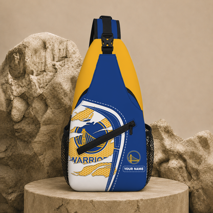 HOT DEAL - NEW CUSTOMIZED GSW GOLDEN STATE WARRIORS SLING BAG - NBA12
