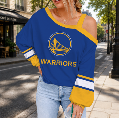 VIRAL EDITION - NEW CUSTOMIZED NBA12 GSW GOLDEN STATE WARRIORS DROP SHOULDER SWEATSHIRT