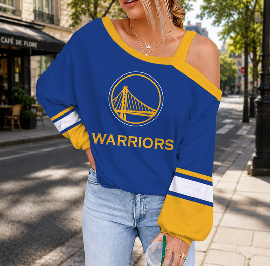 VIRAL EDITION - NEW CUSTOMIZED NBA12 GSW GOLDEN STATE WARRIORS DROP SHOULDER SWEATSHIRT