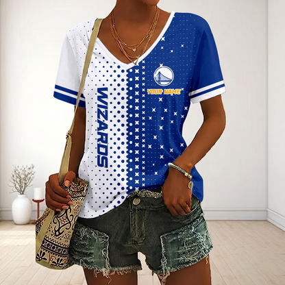 LIMITED DROP - NEW CUSTOMIZED NBA12 GSW GOLDEN STATE WARRIORS V-NECK FEMALE SHIRT