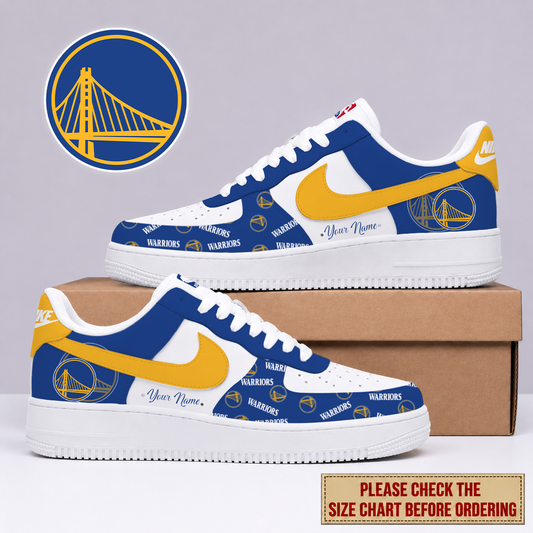 FLASH SALE - NEW CUSTOMIZED NBA12 GSW GOLDEN STATE WARRIORS AF1 SNEAKERS