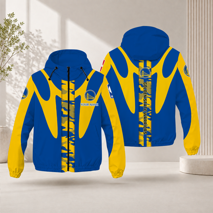 SPECIAL EDITION - NEW CUSTOMIZED NBA12 GSW GOLDEN STATE WARRIORS WINDBREAKER JACKET