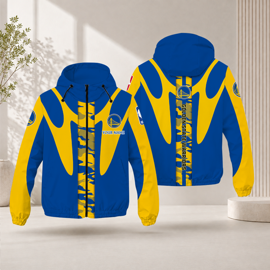 SPECIAL EDITION - NEW CUSTOMIZED NBA12 GSW GOLDEN STATE WARRIORS WINDBREAKER JACKET