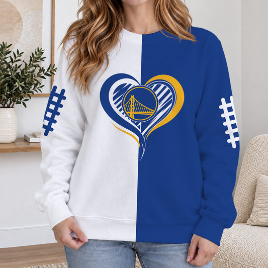 ELITE EDITION - NEW CUSTOMIZED GSW GOLDEN STATE WARRIORS RIBBED HOODIE & SWEATSHIRT - NBA12