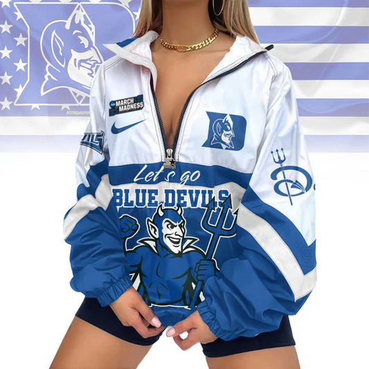 FINAL SALE - NEW CUSTOMIZED MAM NCAA12 DLD DL DEVILS V-NECK ZIPPER SWEATSHIRT JACKET