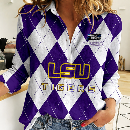 VIRAL EDITION - NEW CUSTOMIZED | NCAA MAM13 LST LSU TIGERS WOMEN CASUAL SHIRT FOR FAN