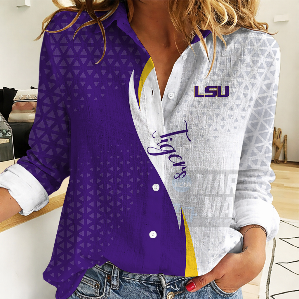 LIMITED EDITION - NEW CUSTOMIZED | NCAA MAM13 LST LSU TIGERS WOMEN CASUAL SHIRT FOR FAN