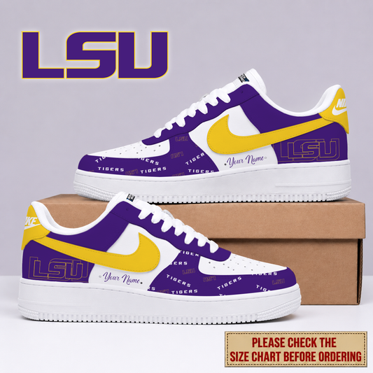 MEGA SALE - NEW CUSTOMIZED LST LSU TIGERS AF1 SHOES - NCAA MAM13