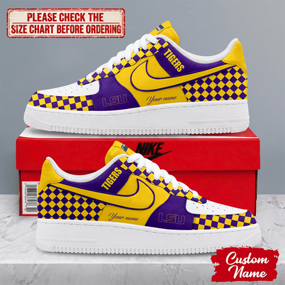 MEGA SALE - NEW CUSTOMIZED NCAA MAM13 LST LSU TIGERS AF1 SHOES