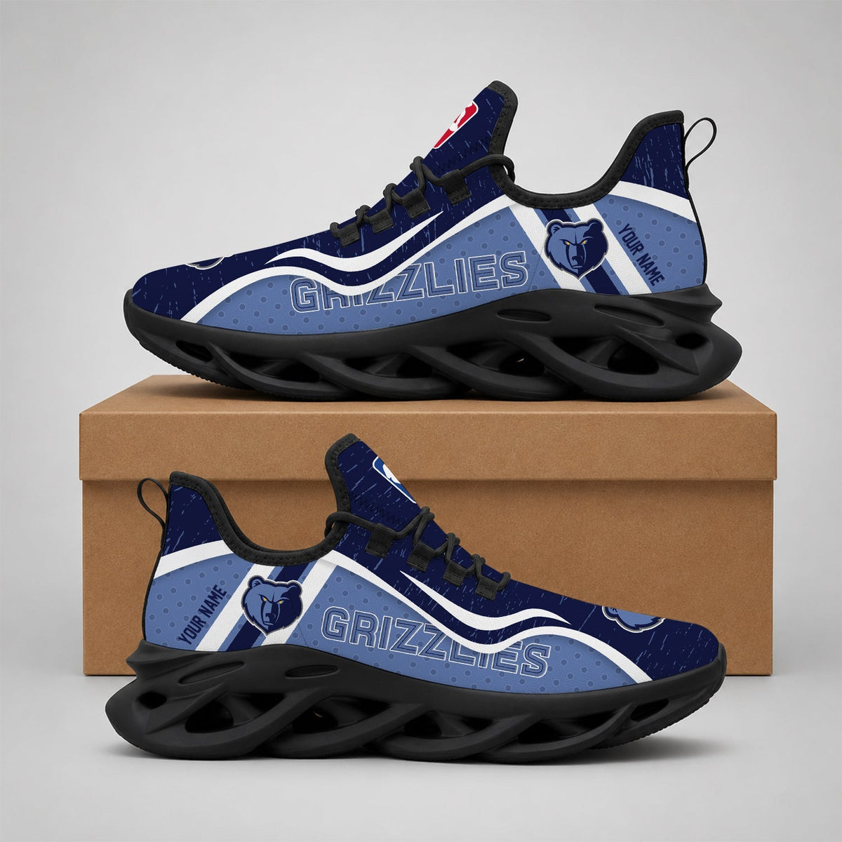 EXCLUSIVE EDITION - NEW CUSTOMIZED NBA13 MGR MEMPHIS GRIZZLIES MAX SOUL SHOES