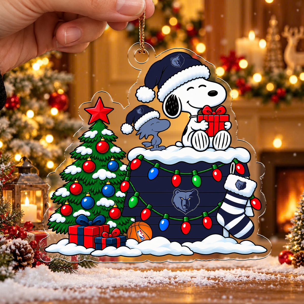 [HOT DEAL] NEW CUSTOMIZED NBA13 MGR MEMPHIS GRIZZLIES CHRISTMAS ACRYLIC ORNAMENT