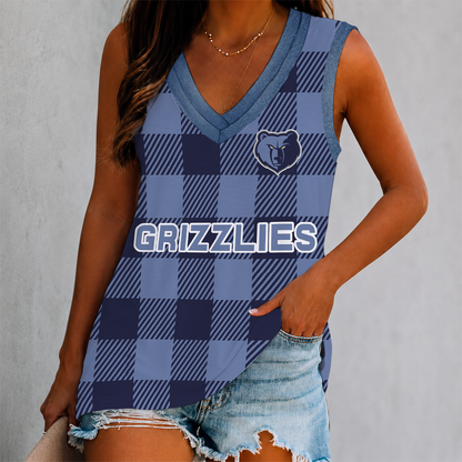 ELITE EDITION - NEW CUSTOMIZED NBA13 MGR MEMPHIS GRIZZLIES WOMEN'S V-NECK TANK TOP