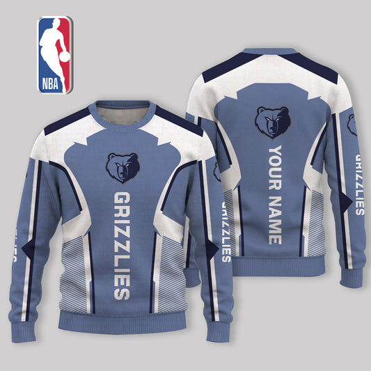VIRAL EDITION - NEW CUSTOMIZED MGR MEMPHIS GRIZZLIES UGLY SWEATER - NBA13
