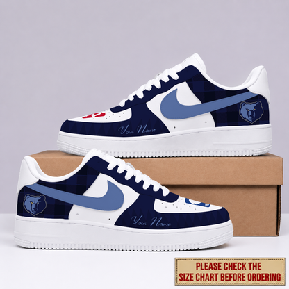 FINAL SALE - NEW CUSTOMIZED NBA13 MGR MEMPHIS GRIZZLIES AF1 SNEAKERS