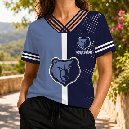LIMITED EDITION - NEW CUSTOMIZED NBA13 MGR MEMPHIS GRIZZLIES V-NECK SHIRT